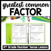 GCF Finding Factor Pairs Worksheet, Greatest Common Factor
