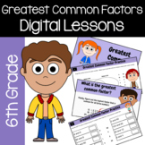 Greatest Common Factors 6th Grade Interactive Google Slide