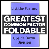 Greatest Common Factor Foldable - Interactive Math Noteboo