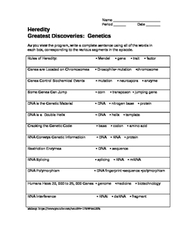 Preview of Greatest Discoveries: Genetics - Video Guide