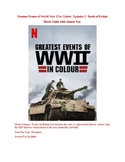 Greatest Events of World War II in Color: Episode 2 Battle