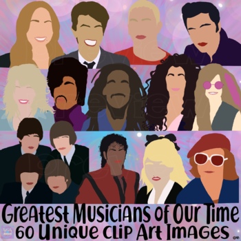 Preview of Greatest Musicians Of Our Time Clip Art Set