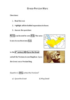 Preview of Distance Learning: Greco-Persian Wars