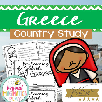 Preview of Greece Country Study *BEST SELLER* Comprehension, Activities + Play Pretend