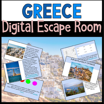 Preview of Greece Digital Escape Room and Country Study - Google Slides