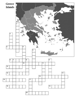 Greece Island Crossword by Northeast Education TpT