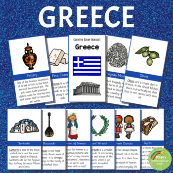 Preview of Greece Learning Pack: Reading Materials, Activity Pages and Cards
