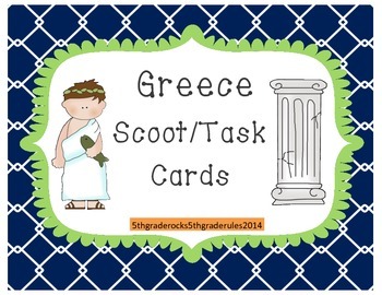 Preview of Greece Task Cards/Scoot