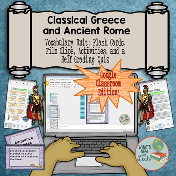 Preview of Greece and Rome Interactive Vocabulary For Google and OneDrive Distance Learning