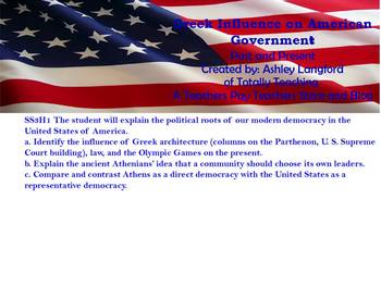 Preview of Greece's Influence on American Government Interactive FlipChart