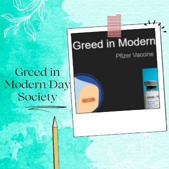 Preview of Greed in Modern Society -- Presentation WITH Examples