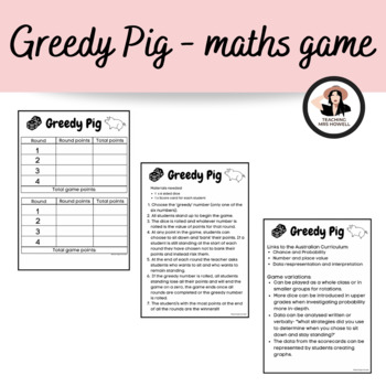 Preview of Greedy Pig - maths game