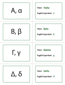 Printable Greek Alphabet Flash Cards Free Printable Greek Alphabet