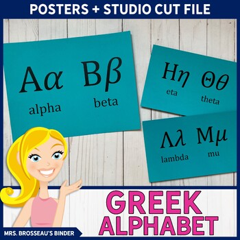 Preview of Greek Alphabet Posters for Math and Science Classes