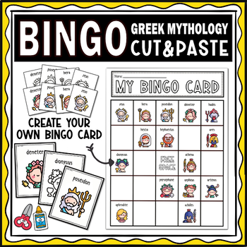 Preview of Greek Bingo Game - Cut and Paste Activities