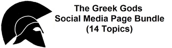 Preview of Greek God & Goddess "Social Media Page" Worksheet Bundle (14 Gods)