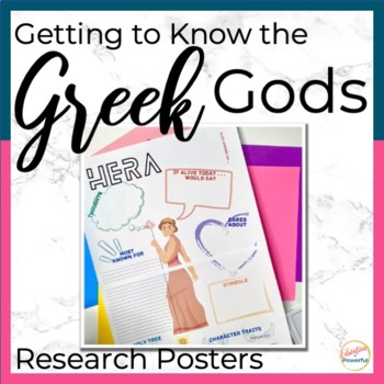 Preview of Greek God Research Poster Project | Greek Mythology Research Posters