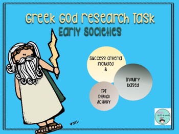 Preview of Greek God Research Task