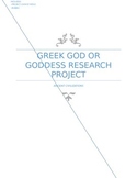 Greek God or Goddess Research Project