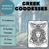 Greek Goddesses Close Reading and Coloring