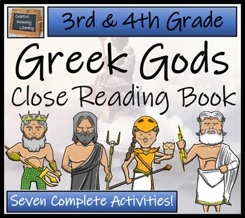 Preview of Greek Gods Close Reading Comprehension Book | 3rd Grade & 4th Grade