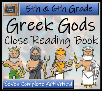 Preview of Greek Gods Close Reading Comprehension Book | 5th Grade & 6th Grade