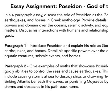 greek gods and goddesses essay