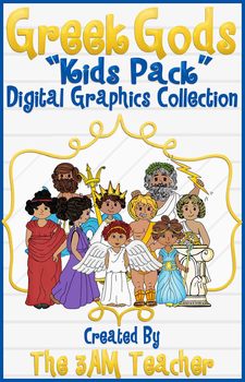 Preview of Greek Gods: Kids Pack Clip Art