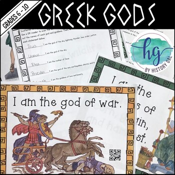 Preview of Greek Gods Scavenger Hunt {With and Without QR Codes}