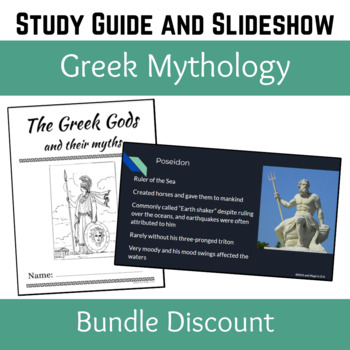 Preview of BUNDLE DISCOUNT: Greek Gods Google Slides and Workbook Study Guide