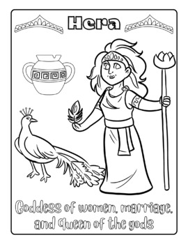 hera coloring pages
