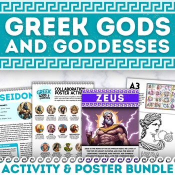 Preview of Greek Gods and Goddesses Mythology Bundle | Ancient Greece Activities Posters
