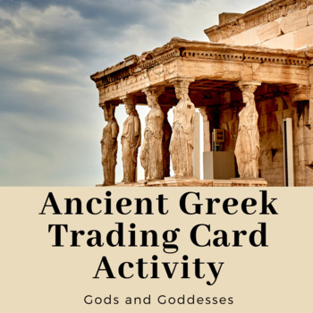 Preview of Greek Gods and Goddesses Trading Card Activity