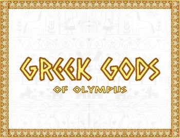 Preview of Greek Gods of Olympus Presentation and Worksheets