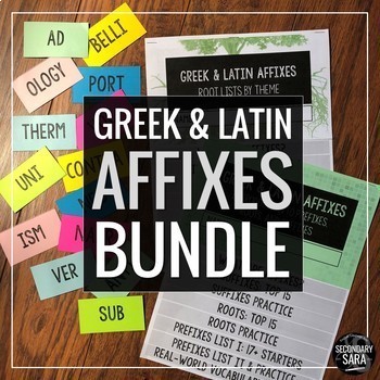 Preview of Greek & Latin Affixes Mega Bundle: YEAR of Flipbooks, Tests, and Activities