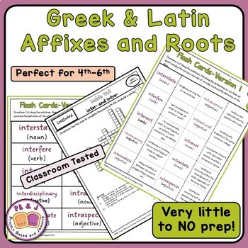 Preview of Greek & Latin Affixes and Roots (inter-,  intra-) Unit 1, Lesson 2