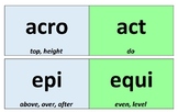 Greek & Latin Morphology Cards - Orton Gillingham