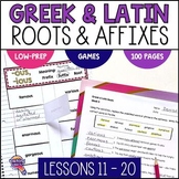 Greek & Latin Roots 10 Week Study : Lesson Plans, Activiti
