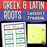 Greek & Latin Root Study Week 1 non-  5 Days of Activities FREE