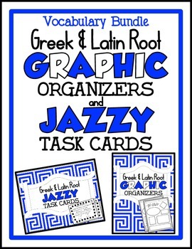Preview of Greek & Latin Root Bundle ~ Graphic Organizers & Task Cards
