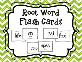 Preview of Greek & Latin Root Word Flash Cards