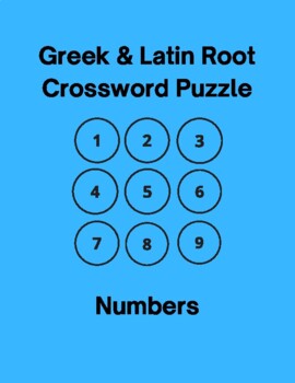 Preview of Greek & Latin Root Words Crossword Puzzle - Numbers & Quantities