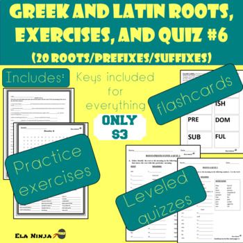 Preview of Greek & Latin Root Words for Middle School (and HS) #: 7 Activities and Quiz