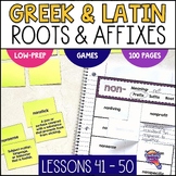 Greek & Latin Roots 10 Week Study: Lesson Plans, Games+ UN