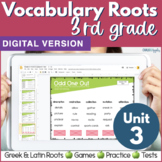 Greek & Latin Roots 3rd Grade Vocabulary Activities & Word
