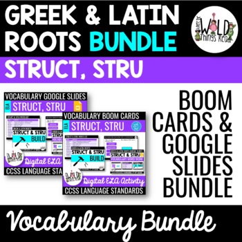 Preview of Vocabulary Set 5 BUNDLE: Google Slides & Boom Cards Struct & Stru