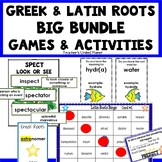 Greek & Latin Roots BIG Bundle Games, Activities & Bingo -