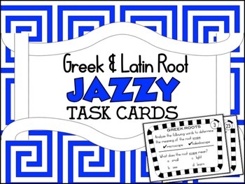 Preview of Greek & Latin Root Jazzy Task Cards