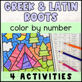 Greek & Latin Roots Practice Coloring Activity Color by Number