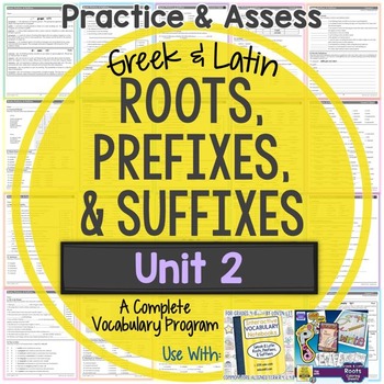 Preview of Greek and Latin Roots, Prefixes, and Suffixes Printables: Unit 2